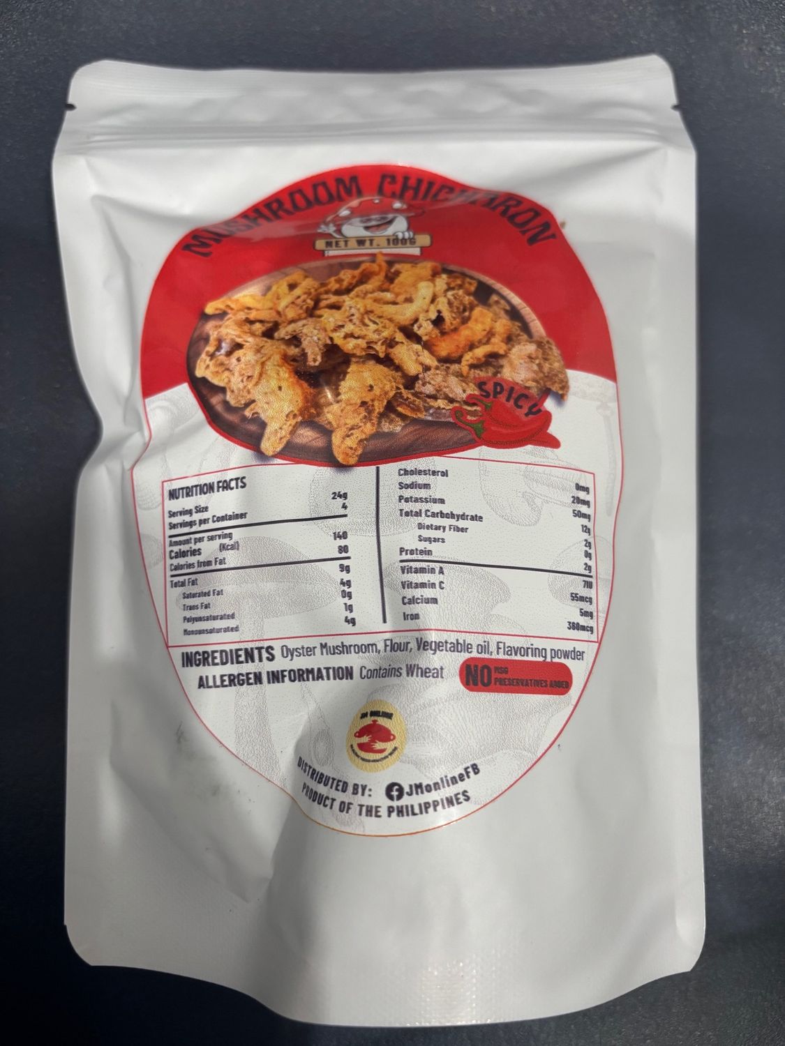 JM Online Chicharon Mushroom Spicy 100g