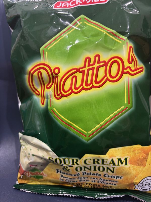 Jack n Jill Piattos Chips Sour Cream n Onion Green 85g