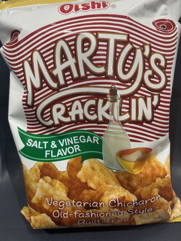 Marty&#39;s Crackling Salt &amp; Vinegar white, 90g