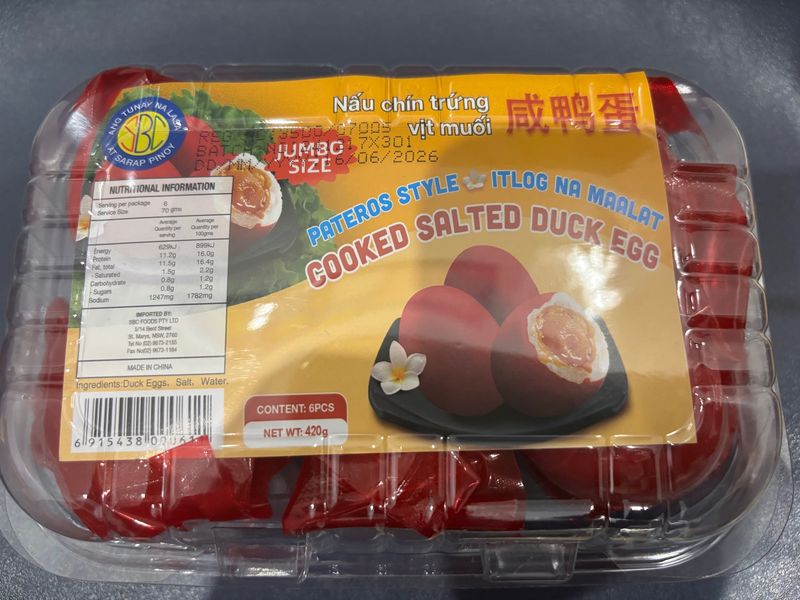 SBC Cooked Salted Duck Eggs 6pcs
