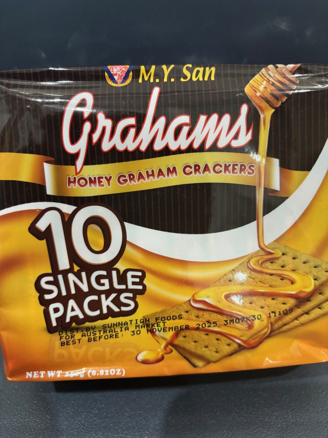 MY San Graham Crackers Honey 250g