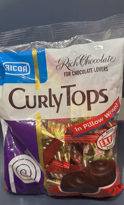 Ricoa Curly Tops Milk Chocolate 150g