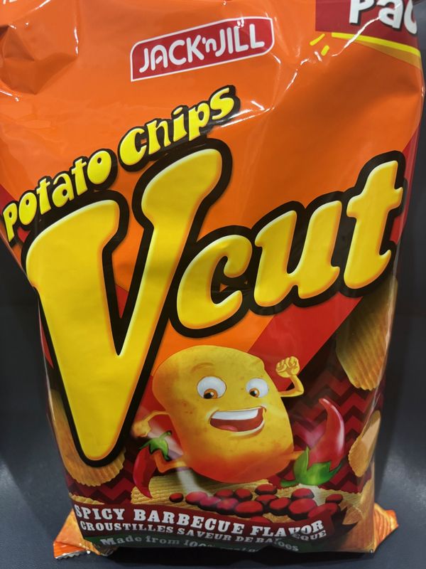 Jack n Jill V Cut Chips Spicy BBQ Orange