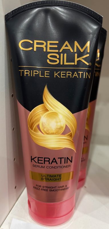 Creamsilk Triple Keratin Straight Tment Pink 170ml
