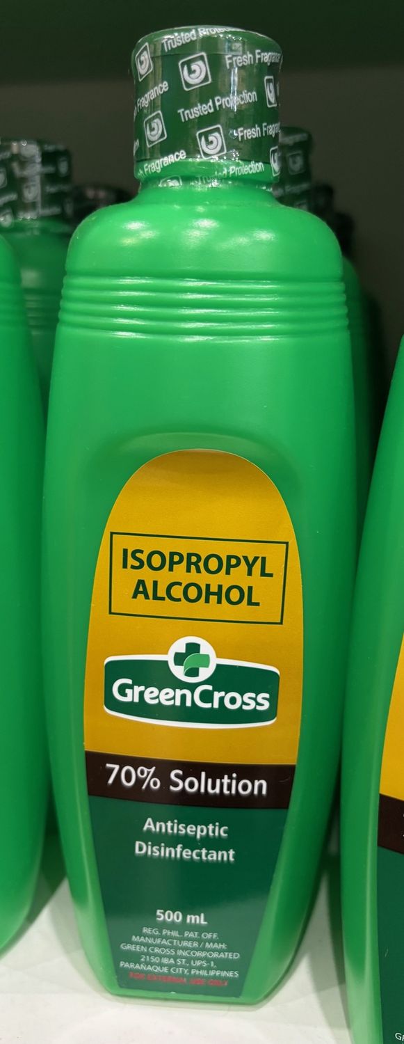 Green Cross Rubbing Alcohol 70percent 500mL