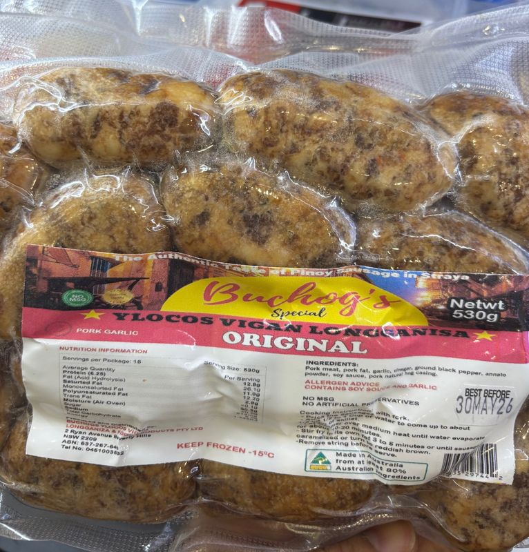 Buchog&#39;s Special Ylocos Vigan Longganisa Original 530g