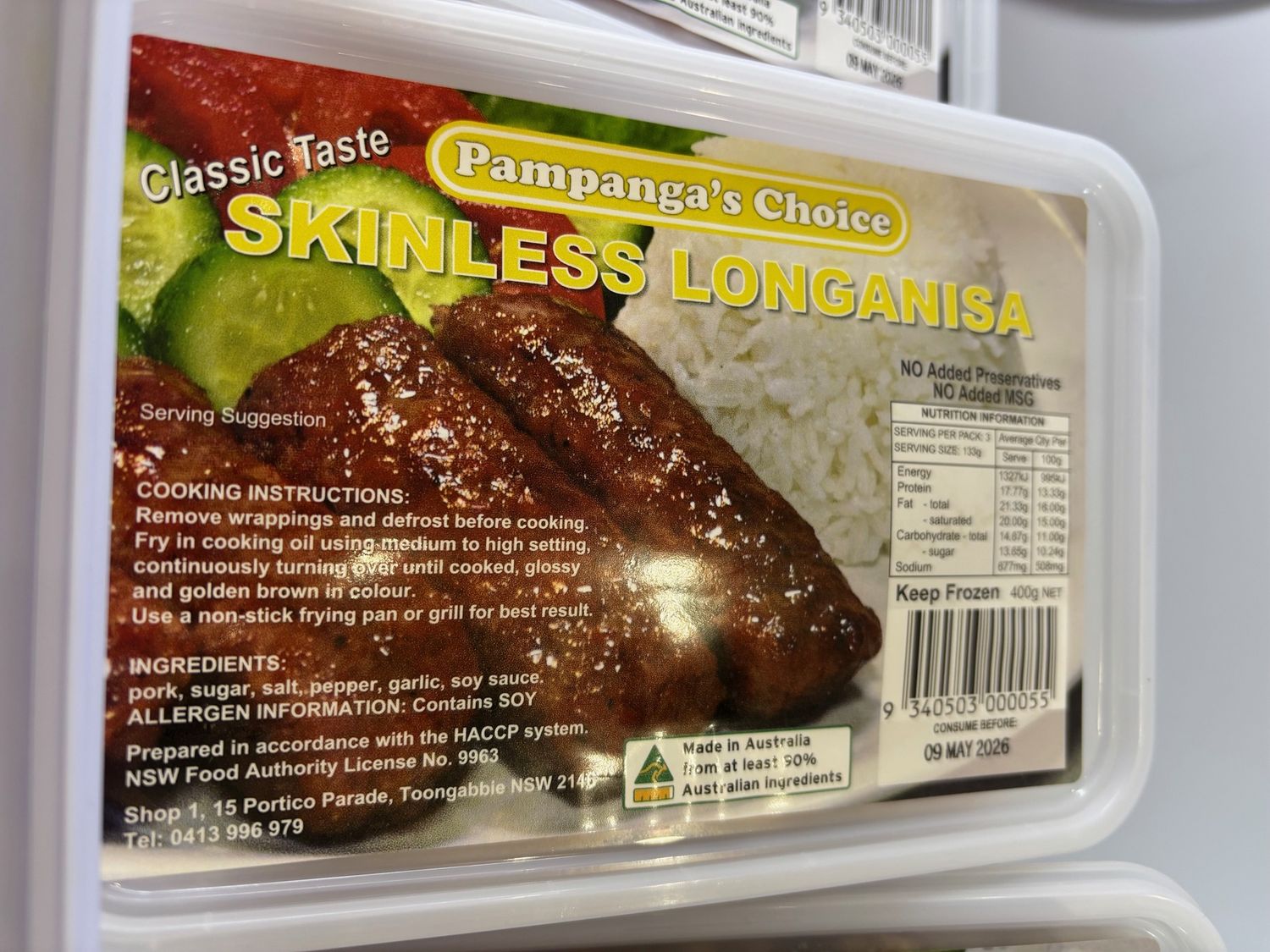 Pampangas Choice Longanisa Skinless 500g