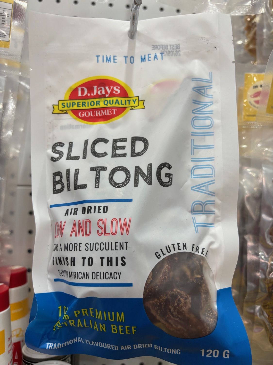 D Jays Sliced Biltong Traditional 120g