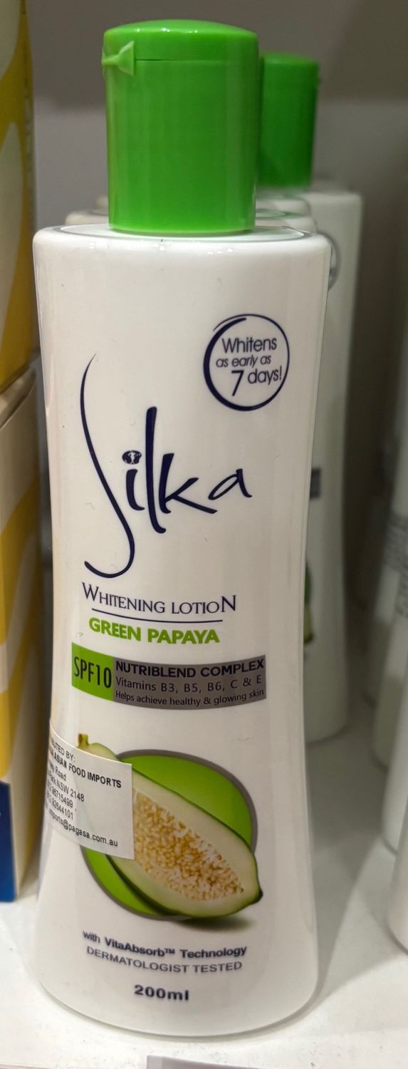 Silka Whitening Lotion Green Papaya (Green) 200mL