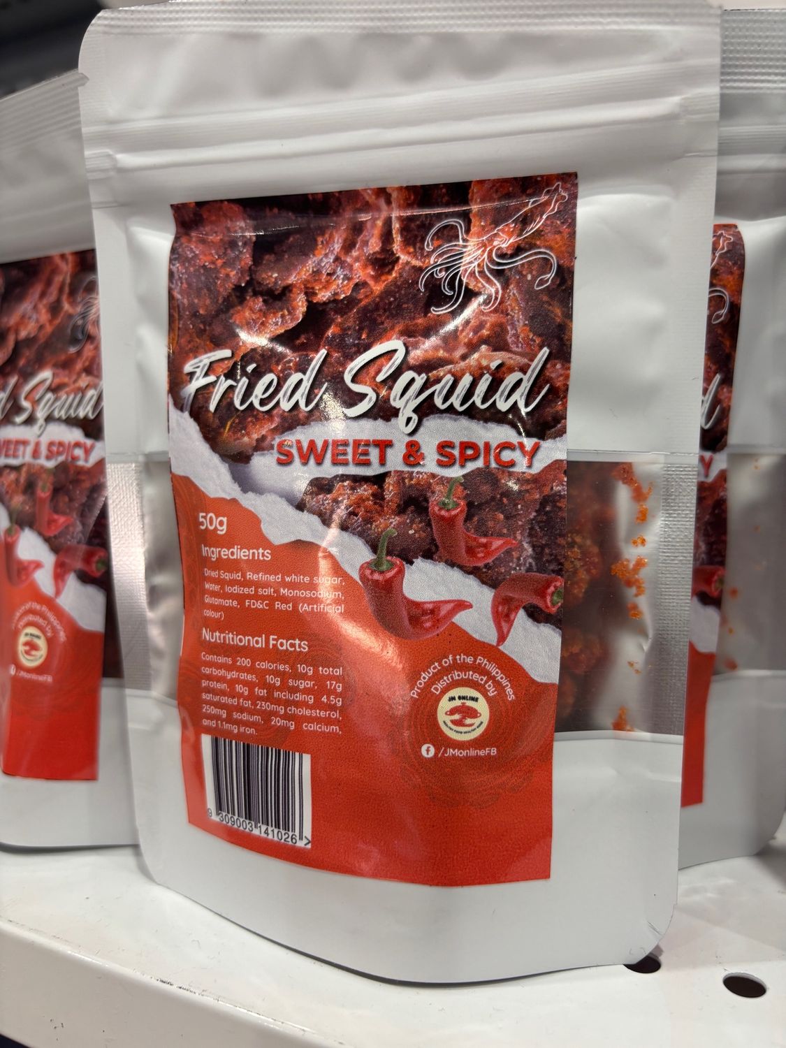 JM Online Fried Squid Sweet &amp; Spicy 50g