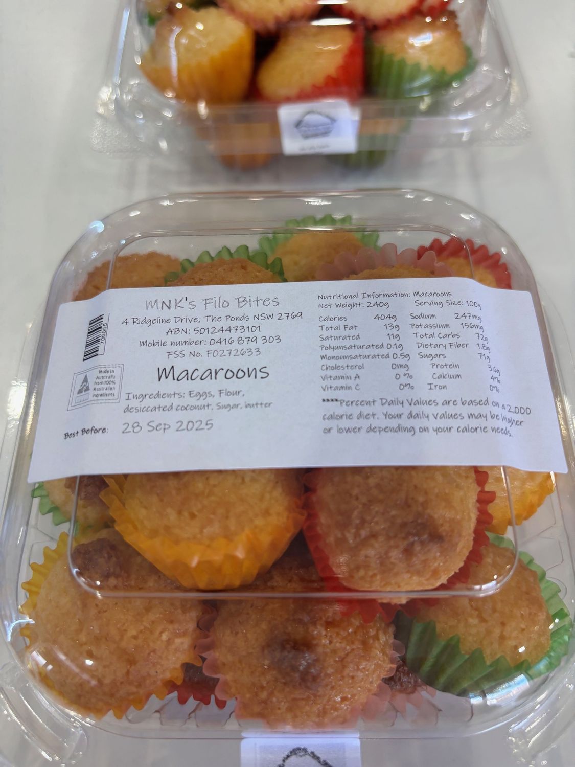 MNK&#39;s Filo Bites Macaroons
