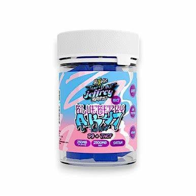 Trap_d Out Jeffery_s D9 + THCP Blueberry AK-47 Gummies