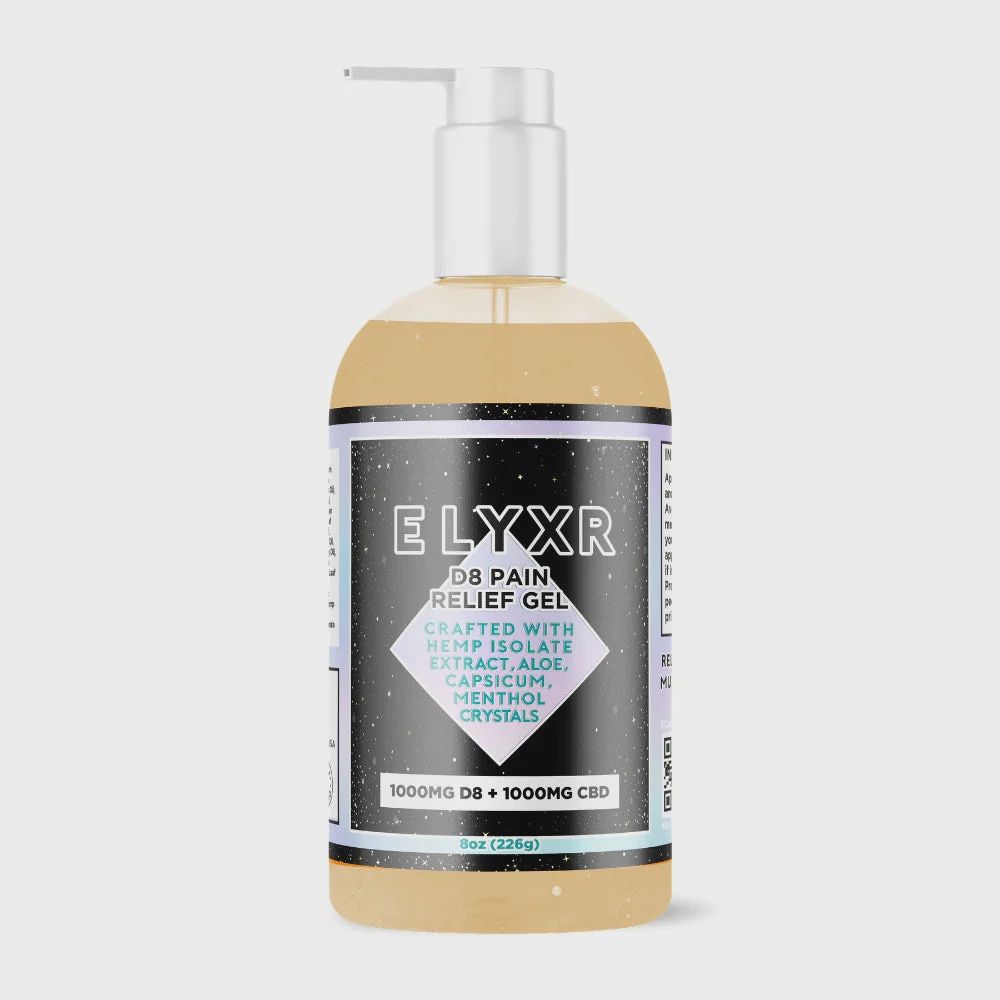 Elyxr Delta 8 Pain Relief Gel 1000 mg D 8 +1000 mg of CBD