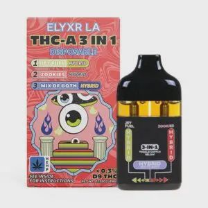 Elyxr LA THC-A 3-in-1 Jet Fuel (Hybrid) &amp; Zookies (Hybrid) Disposable