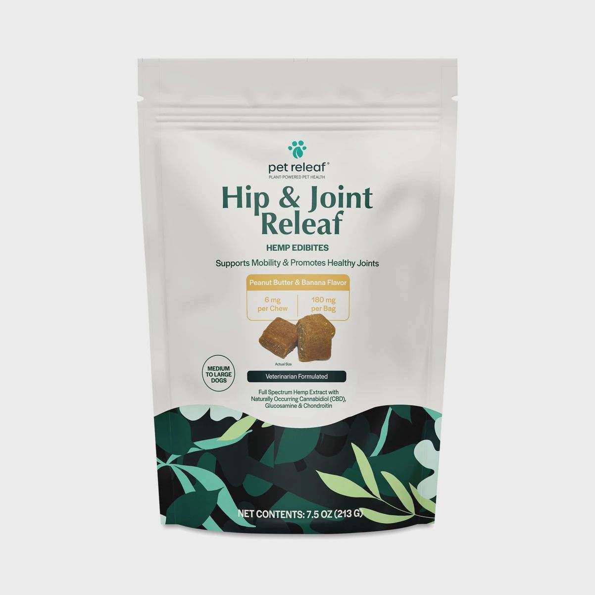 Pet releaf Hip &amp; Joint Relief Peanut Butter &amp; Banana Flavor Family Size