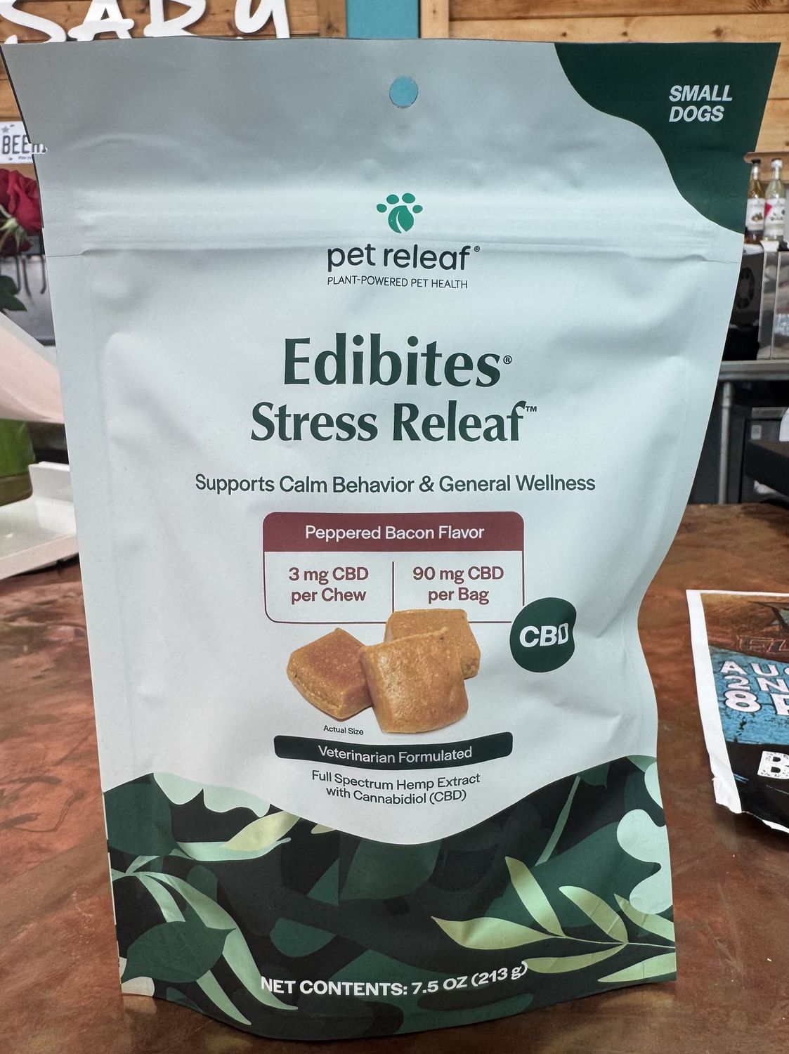 Pet Releaf Small Dog Stress Relieve Peppered Bacon Flavor