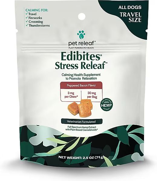 Travel Size Pet Releaf Stress Releaf Pepper Bacon Flavor
