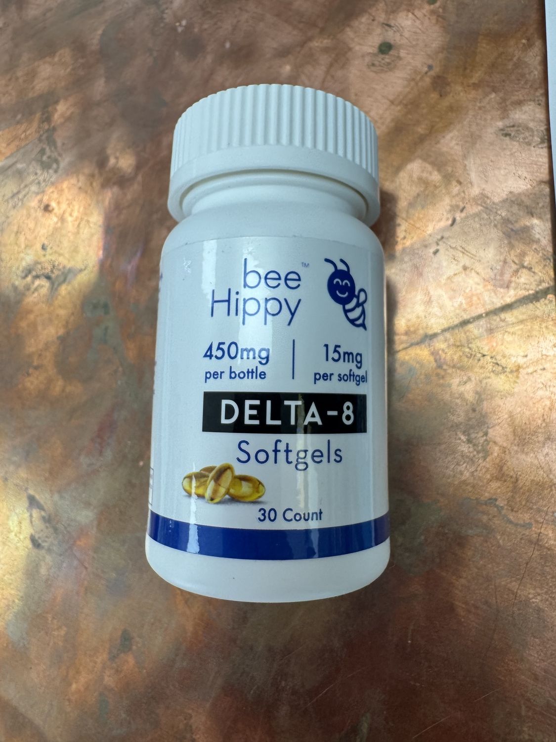 Bee Hippy Delta 8 450mg Softgels - 15mg Each | 30 Count