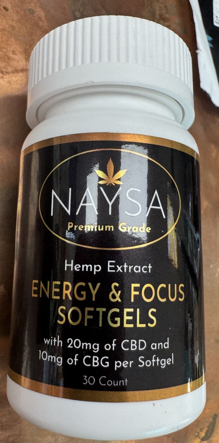 Naysa CBD/CBG Energy &amp; Focus Softgels