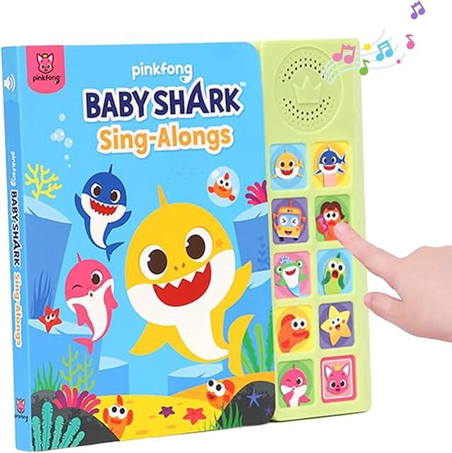 Baby Shark Sing-Alongs 10 Button Sound Book | Baby Shark Toys | Learning &amp; Education Toys | Interactive Baby Books for Toddlers 1-3 | Gifts for Boys &amp; Girls
