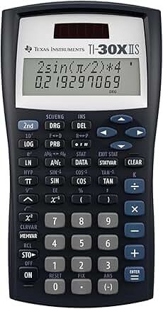 Texas Instruments TI-30XIIS Scientific Calculator, Black with Blue Accent