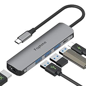USB-C Multiport Adapter for MacBook, Fophmo 5 in 1 Type C Hub