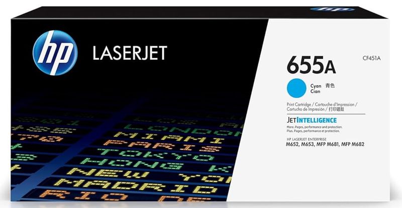 HP 655A Cyan Toner Cartridge