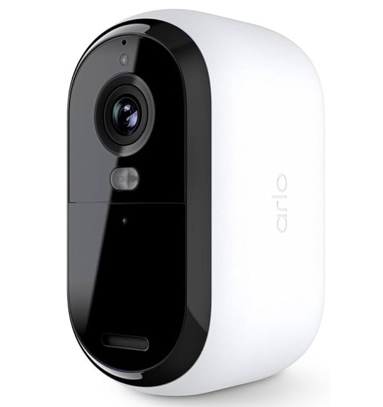 Arlo Essential Security Camera 2K | Indoor - Outdoor | 2nd Gen | Wireless with Spotlight, 2-Way Audio, Color Night Vision, Live Stream, Motion Activiation, Real Time Notifications, Wide Angle - White