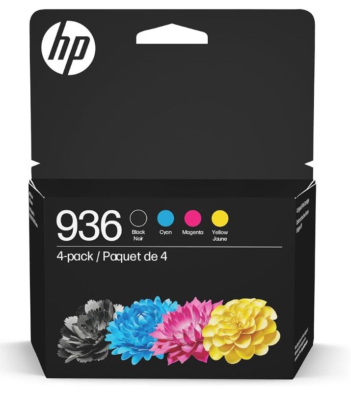 HP 936 Black, Cyan, Magenta, Yellow Ink Cartridges