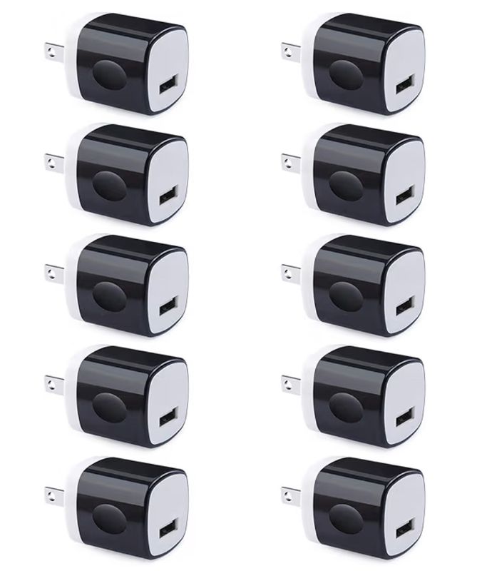 Wall Adapter 10 Pack,UorMe 1A 5V Single Port Charger Power USB