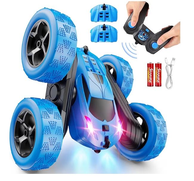 Qunreda Remote Control Car, RC Cars Toys for Kids Ages 6-12, 4WD Stunt Car