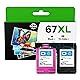 67XL Printer Ink Replacement for HP 67 Ink