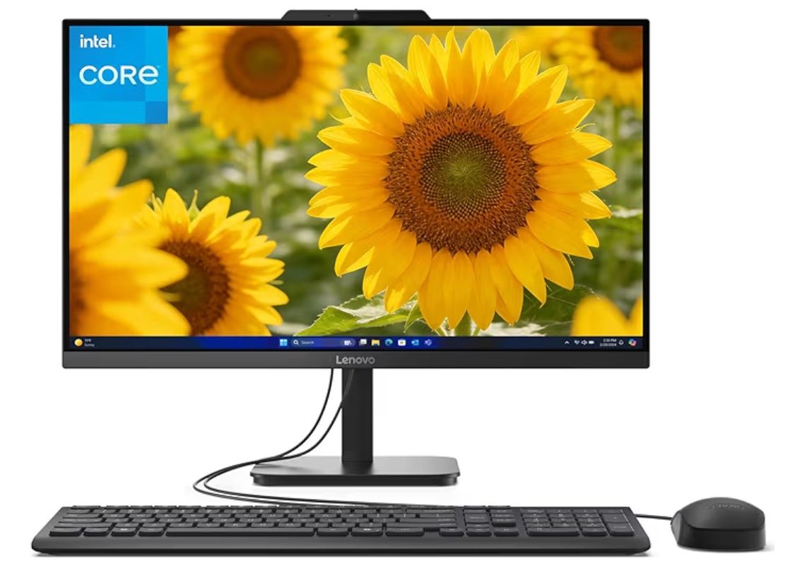 Lenovo 24 All-in-One Intel i3-N305 8-Core Desktop Computer, 32GB DDR4, 1TB PCIe SSD, Lifetime Office 365 for Web, 23.8" 1080P AIO for Home, WiFi, Bluetooth, KB &amp; Mouse, Dark Gray, Windows 11 Home