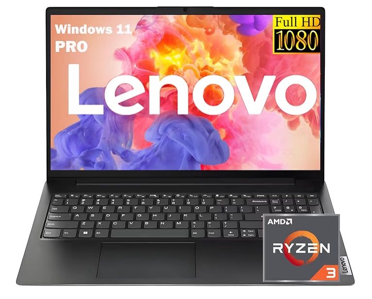 Lenovo 2026 New V15 Laptop for Student &amp; Business, Powerful AMD Ryzen 3 7320U (Beat i7-1065G7), 15.6 inch FHD, 16GB RAM, 256GB SSD, Ethernet Port RJ-45, Windows 11 Pro, Long Battery Life, No Mouse