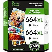 664XL Ink Cartridge Replacement for 664 664XL 664 XL Ink Cartridges Black