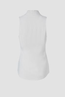 Sleeveless Pleated V-Neck Top