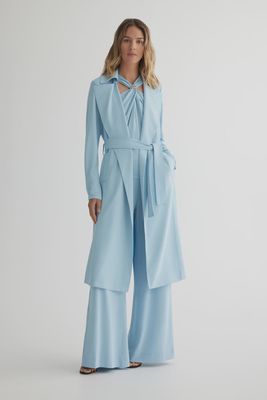 Matte Jersey Trench Coat