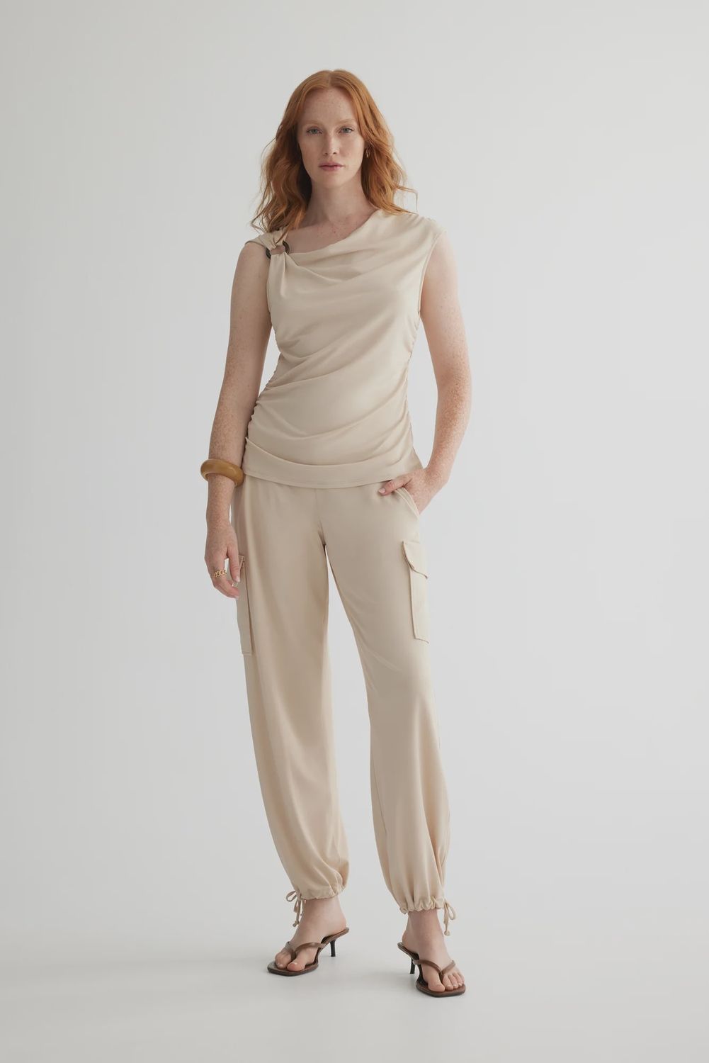 Matte Jersey Cargo Pants