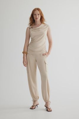 Matte Jersey Cargo Pants