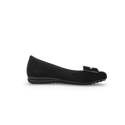 Suede Ballet Flats Black