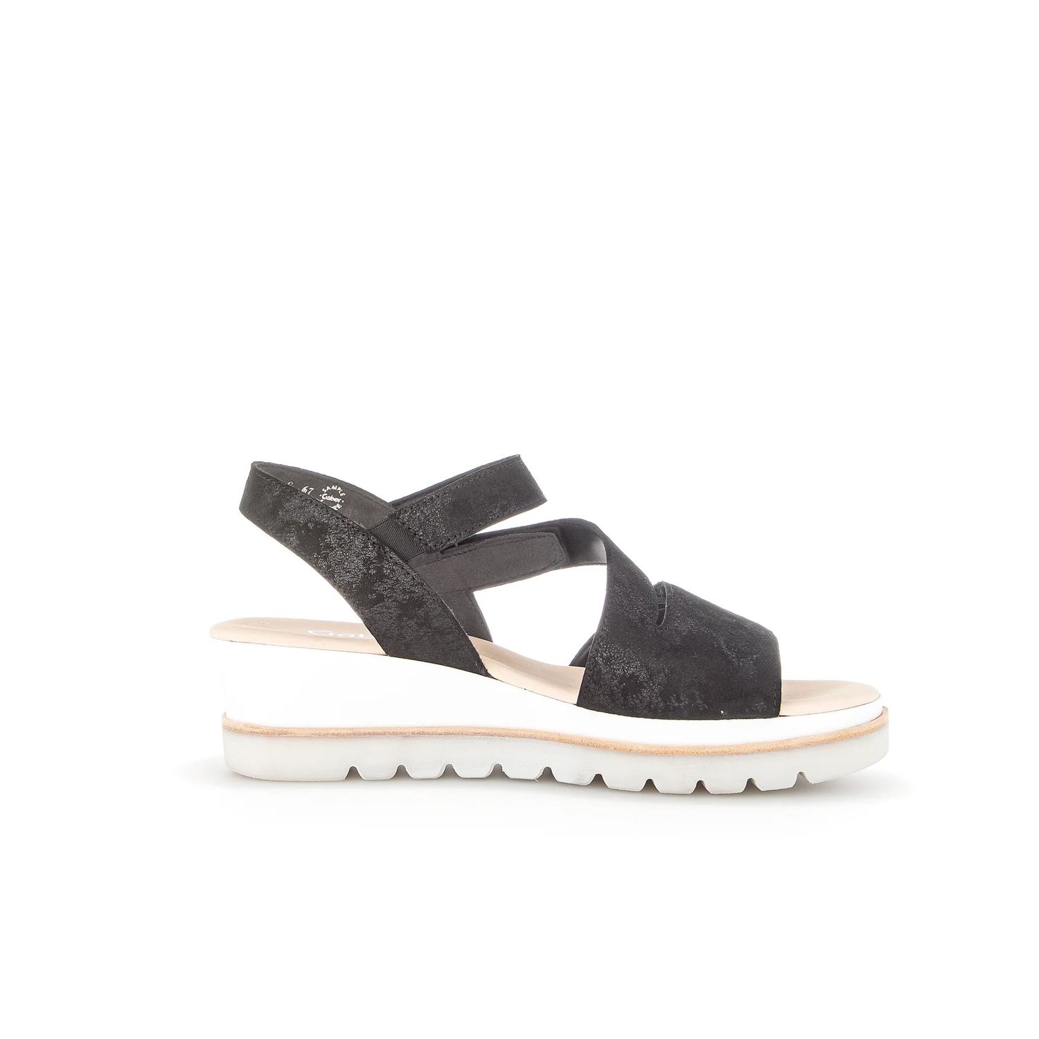 Quarter Strap Wedge Velcro Sandal