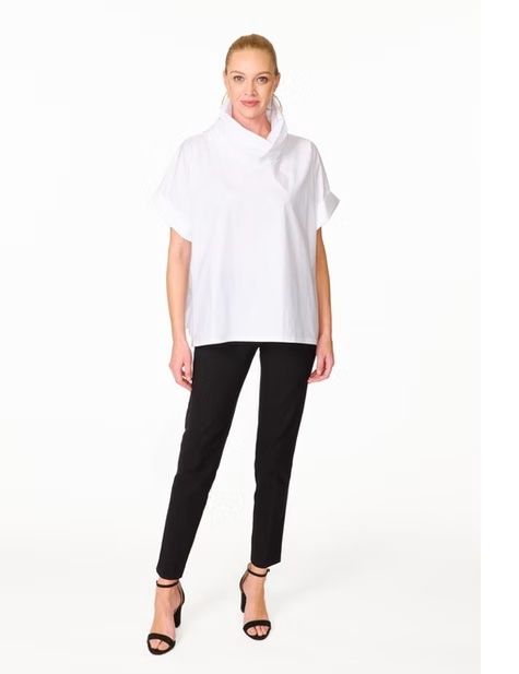 Boxy Cowl Neck Shirt 4553
