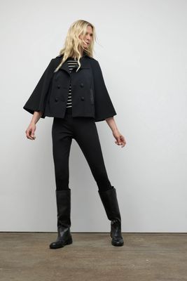 Cape With Vegan Leather Combo