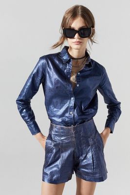 San Marino Metallic Linen Shirt
