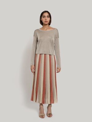 Gala Long Sleeve Round Neck Top