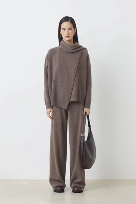 Palmada Asymmetrical Wool Sweater and Pants Set