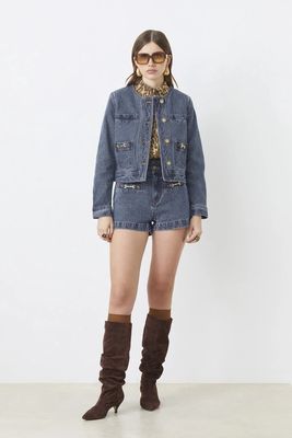 Daryl Short Jacket in Fantasy Denim