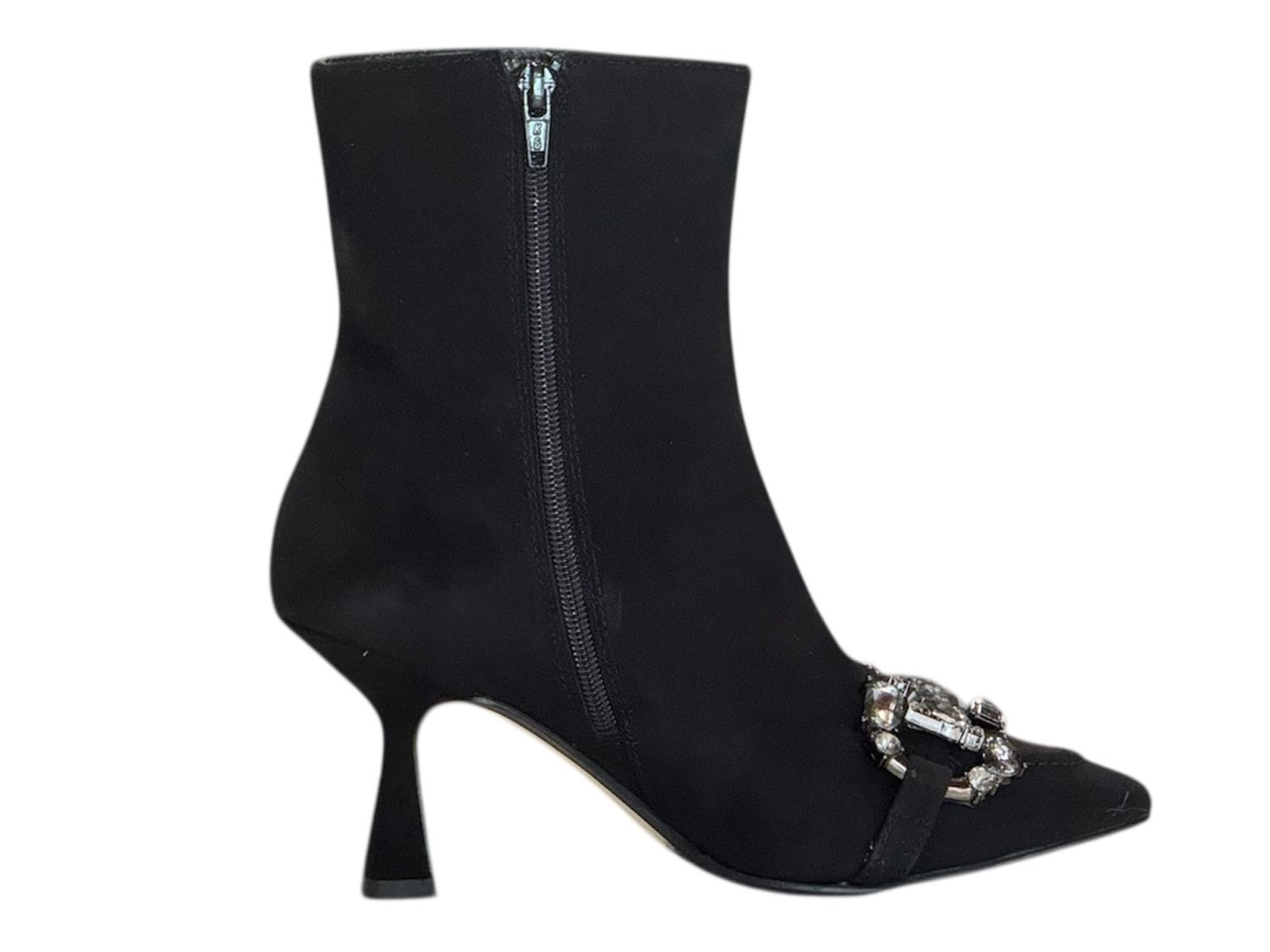 Jewelled Toe Mid Zip Boot