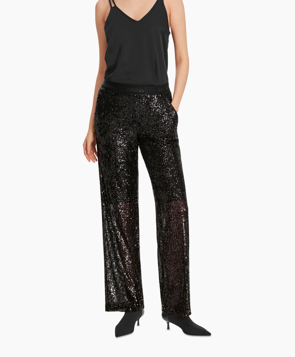 Sequins Straight Leg Trouser