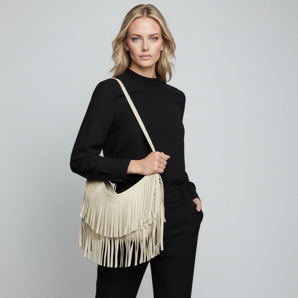 Fringe Leather Handbag